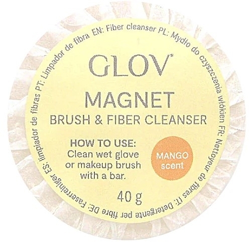 Мыло для чистки косметических принадлежностей "Манго" - Glov Magnet Brush & Fiber Cleanser Mango — фото N1