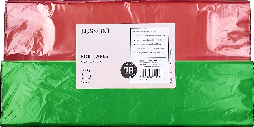 Накидки из фольги, красные + зеленые - Lussoni Foil Capes — фото N1