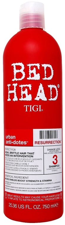 Шампунь відновлюючий для слабкого ламкого волосся - Tigi Bed Head Urban Antidotes Resurrection Shampoo — фото N3