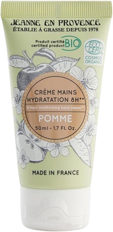 Крем для рук с ароматом зеленого яблока - Jeanne En Provence 8-Hour Moisturizing Hand Cream — фото N1