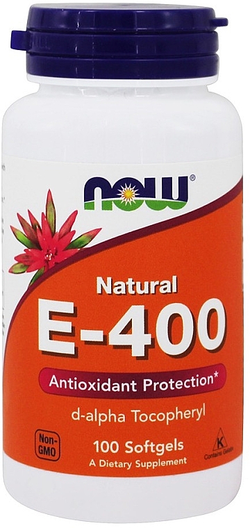 Капсулы "Витамин E-400" - Now Foods Vitamin E-400 D-Alpha Tocopheryl Softgels — фото N1