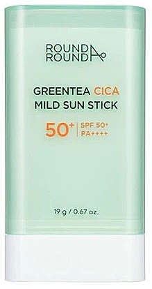 Солнцезащитный стик - Round A‘Round Greentea Cica Mild Sun Stick Spf50+ Pa++++ — фото N1