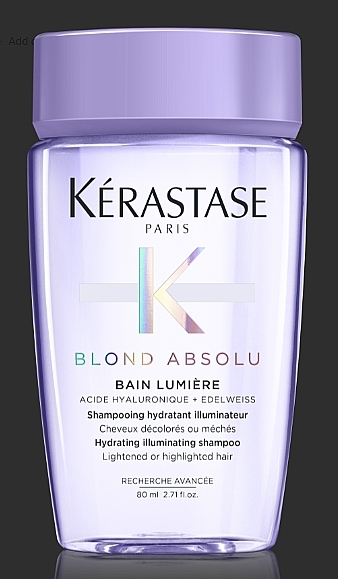 ПОДАРОК! Белая косметичка с тревел-форматами шампуня и фондана - Kerastase Blond Absolu — фото N2