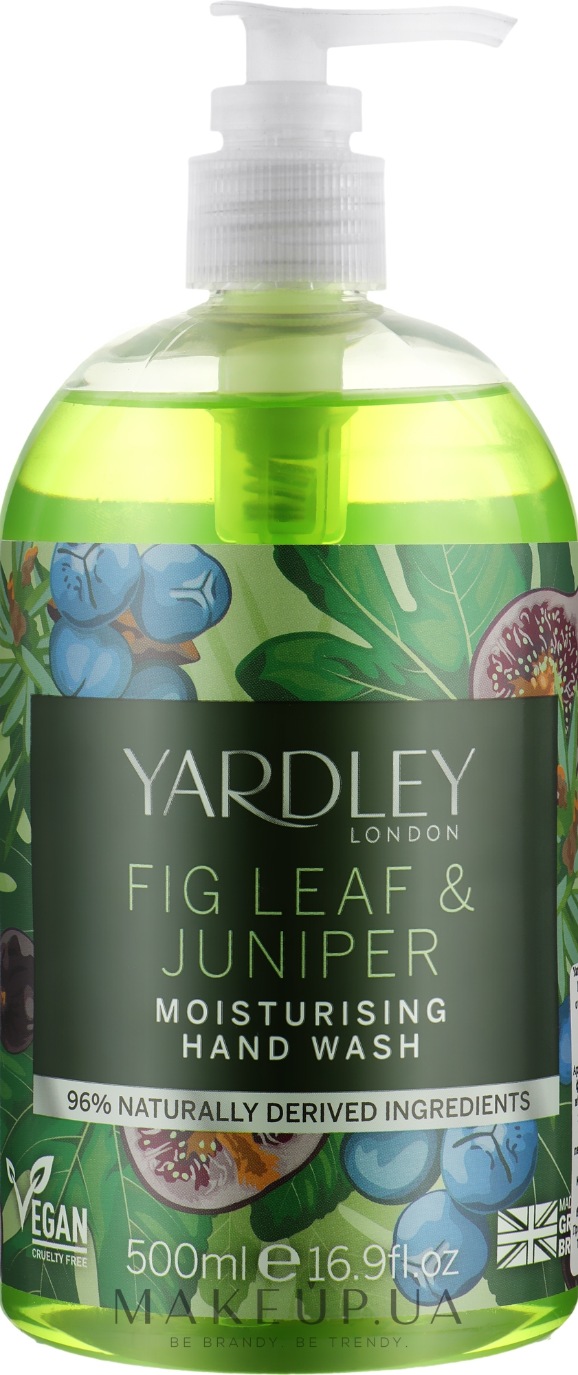 Засіб для миття рук "Fig Leaf & Juniper" - Yardley Fig Leaf & Juniper Moisturising Hand Wash — фото 500ml