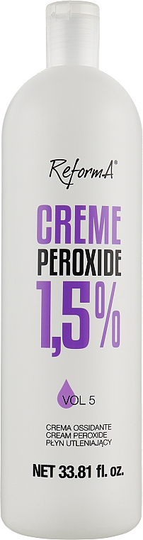 Крем-окислювач 1.5% - ReformA Creme Peroxide 5 Vol — фото N1
