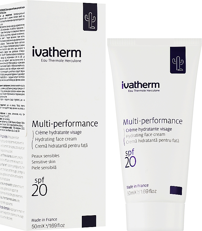 MULTIPERFORMANCE Увлажняющий крем для сухой кожи лица SPF 20 - Ivatherm Multi-performance Hydrating Face Cream SPF 20 — фото N3