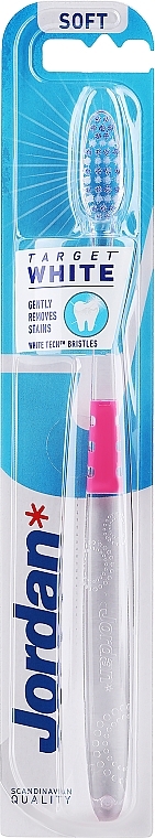 Зубна щітка, прозоро-рожева - Jordan Target White — фото N3