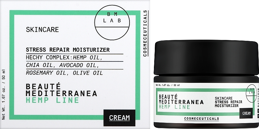Крем для лица "Суперзеленый увлажняющий" - Beaute Mediterranea Hemp Line Cream Super Green Moisturizer — фото N2