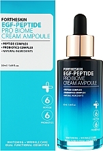 Омолоджувальна пептидна крем-сироватка для обличчя - Fortheskin EGF-Peptide Pro Biome Cream Ampoule — фото N2