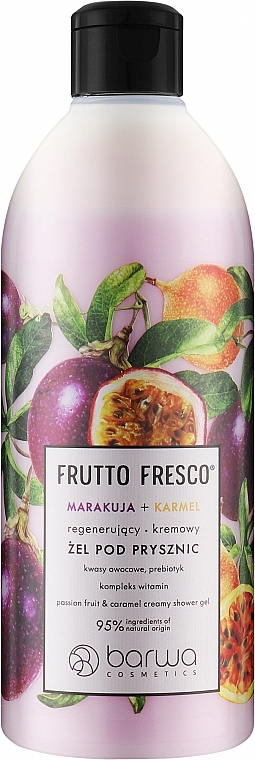 Восстанавливающий гель для душа "Маракуйя и карамель" - Barwa Frutto Fresco Passion Fruit & Caramel Creamy Shower Gel — фото N1