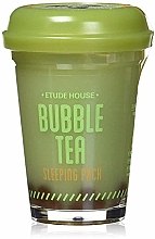 Парфумерія, косметика Маска для обличчя з екстрактом зеленого чаю - Etude House Bubble Tea Sleeping Pack Green Tea