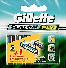 Духи, Парфюмерия, косметика Сменные кассеты для бритья, 5+1шт - Gillette Slalom Plus