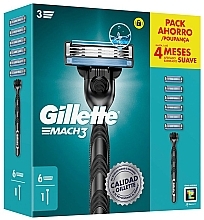 Духи, Парфюмерия, косметика Бритвенный станок с 6 сменными кассетами - Gillette Mach3 