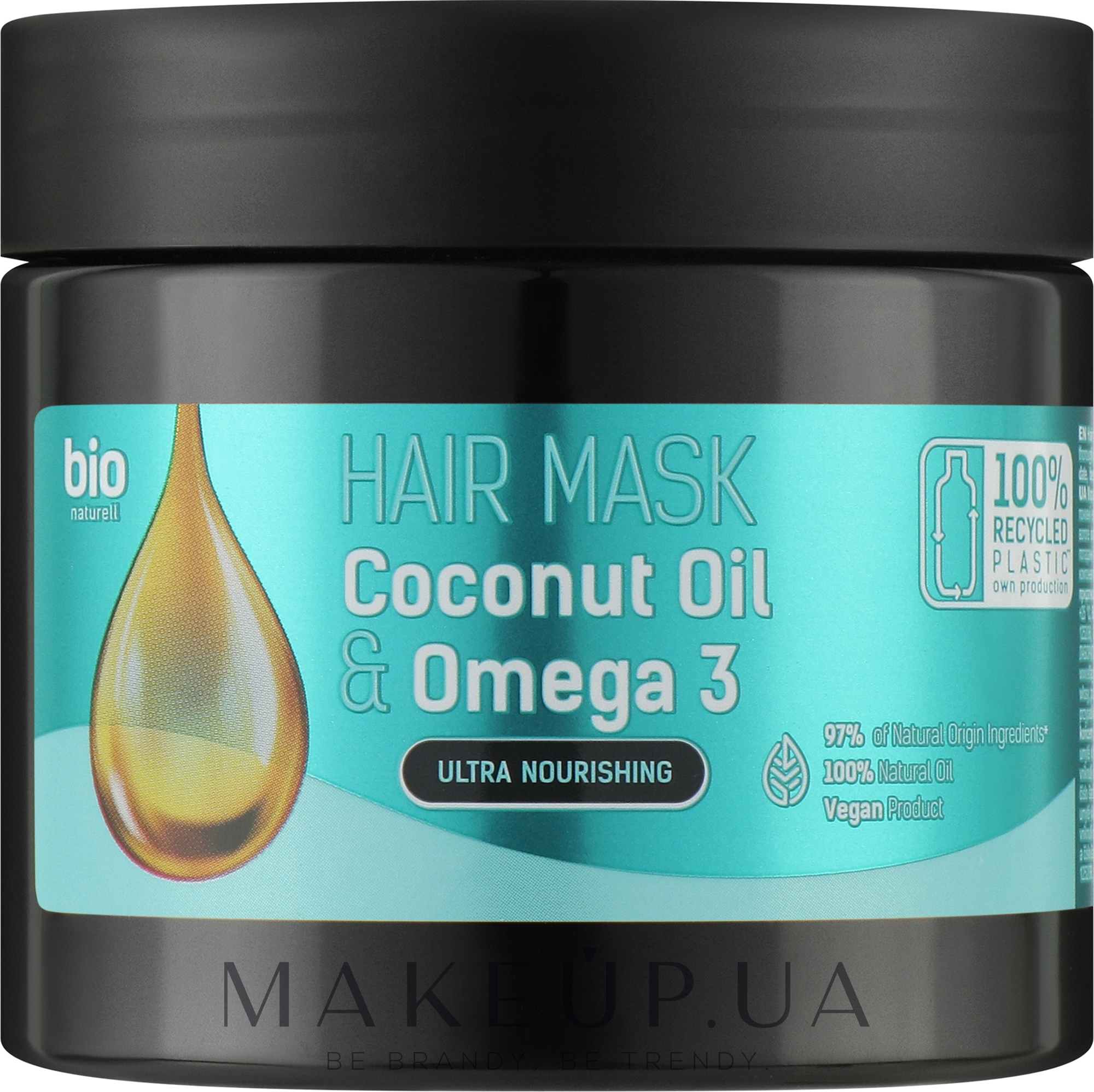 Маска для волосся "Coconut Oil & Omega 3" - Bio Naturell Hair Mask — фото 295ml