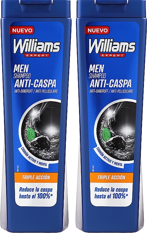 Набор - Williams Men Anti-Dandruff Shampoo Triple Action (shmp/2 x 250ml) — фото N1