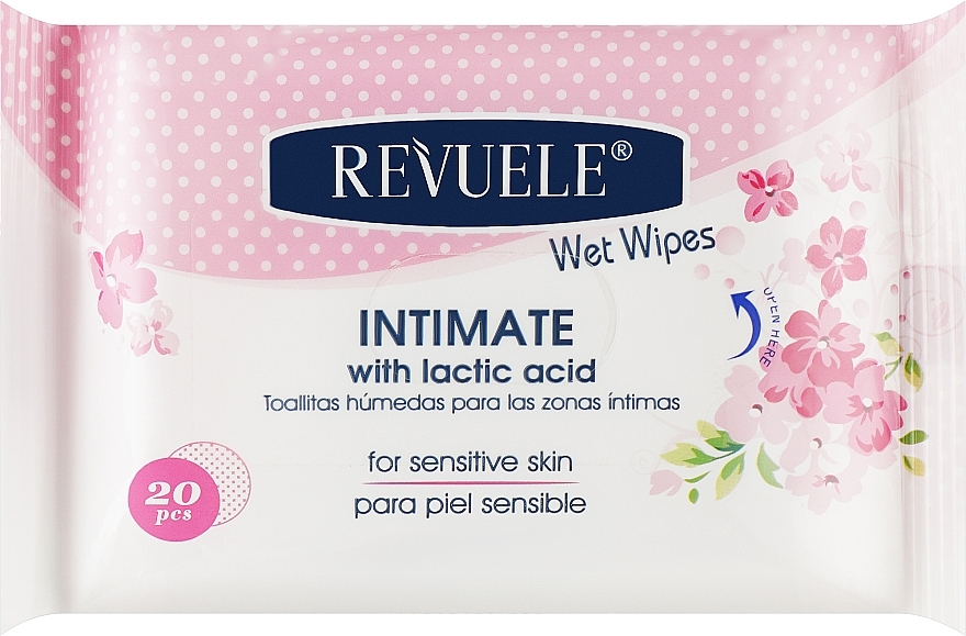 Гіпоалергенні вологі серветки для інтимної гігієни - Revuele Hypoallergenic Intimate Wet Wipes — фото N1