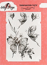 Парфумерія, косметика Флеш-тату "Квітковий метелик" - Arley Sign