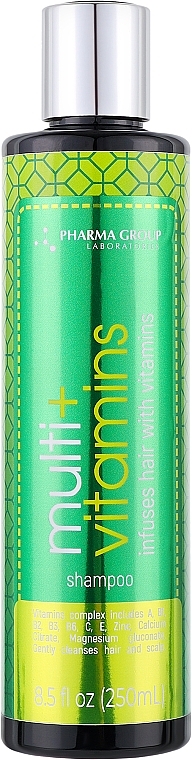 Шампунь для волос "Энергия мультивитаминов" - Pharma Group Laboratories Multi+ Vitamins  — фото N1