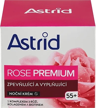 Зміцнюювальний нічний крем для обличчя - Astrid Rose Premium 55+ — фото N1