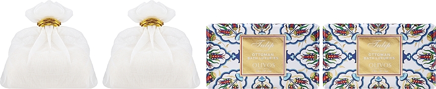 Набір - Olivos Ottaman Bath Soap Tulip Gift Set (soap/2х250g + soap/2х100g) — фото N2