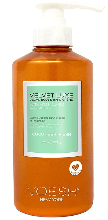 Крем для рук і тіла "Свіжий огірок" - Voesh Velvet Luxe Vegan Body & Hand Cream Cucumber Fresh — фото N3