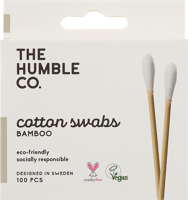 Бамбуковые ватные палочки - The Humble Co. Cotton Swabs White — фото N1