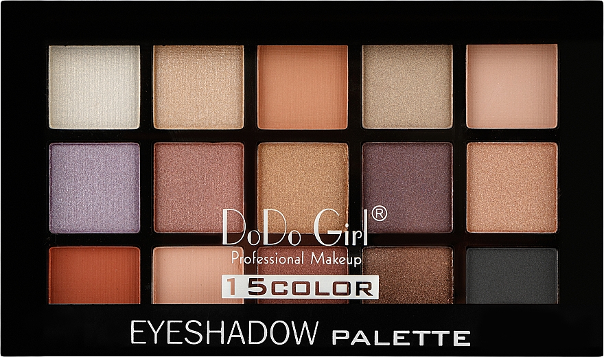 Палетка теней для век - DoDo Girl 15 Color Eyeshadow Palette — фото N1