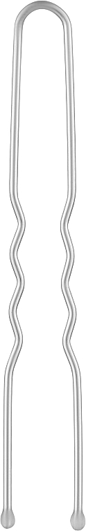 Шпильки для волосся хвилястої форми сталеві, 60 мм, срібло - Cosmo Shop — фото N2