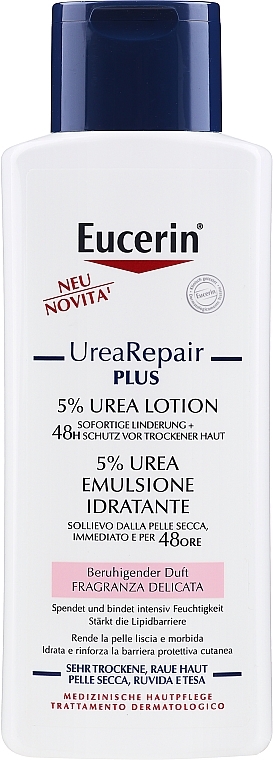 Легкий увлажняющий лосьон для тела для сухой кожи - Eucerin UreaRepair PLUS Lotion 5% Urea — фото N10