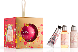 Парфумерія, косметика Подарунковий набір - L'Occitane Sweet Cherry Blossom Ornament (sh/gel/30ml + b/lot/30ml + h/cr10ml + decor/1sht)