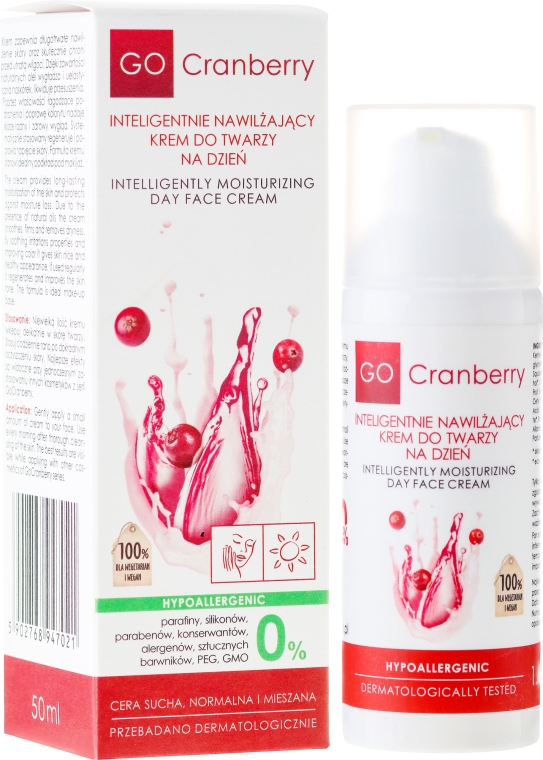 Денний зволожувальний крем для обличчя - GoCranberry Day Face Cream — фото N1