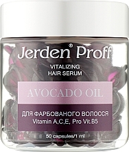 Сыворотка регенерирующая в капсулах для окрашенных волос - Jerden Proff Vitalizing Hair Serum Avocado Oil — фото N1