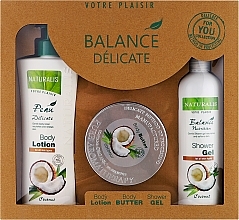 Духи, Парфюмерия, косметика Набор - Naturalis Coconut Set (b/lot/500 ml + buter/300 g + sh/gel/400 ml) 