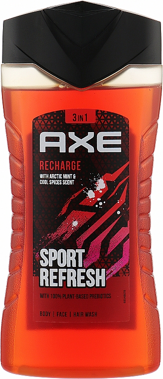 Гель для душа "3в1" для мужчин - Axe Recharge Sport Refresh 