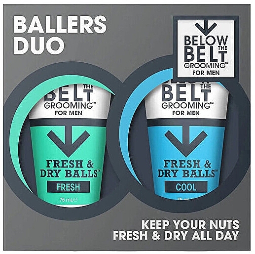 Набор - Below The Belt Grooming Ballers Duo Gift Set (i/gel/75mlx2) — фото N1