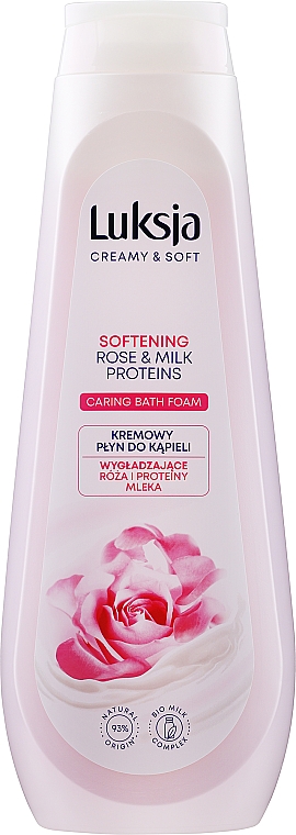 Піна для ванни - Luksja Creamy Rose Petals & Milk Proteins Bath Foam — фото N4