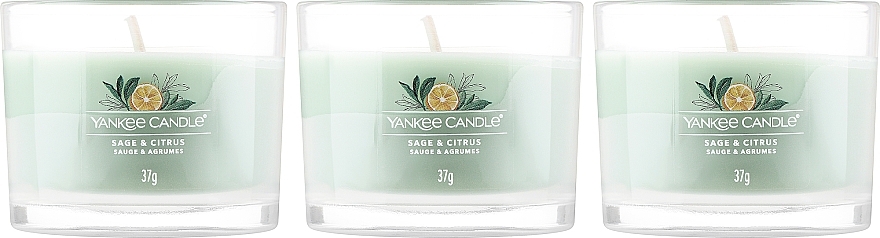 Набор - Yankee Candle Sage & Citrus (candle/3x37g) — фото N2