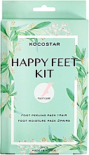 Парфумерія, косметика Набір - Kocostar Happy Feet Kit (f/mask/2x14ml + f/peeling/40ml)