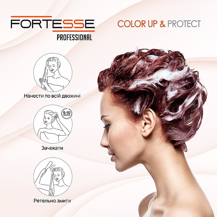 Маска "Стійкість кольору" - Fortesse Professional Color Up & Protect Mask — фото N8