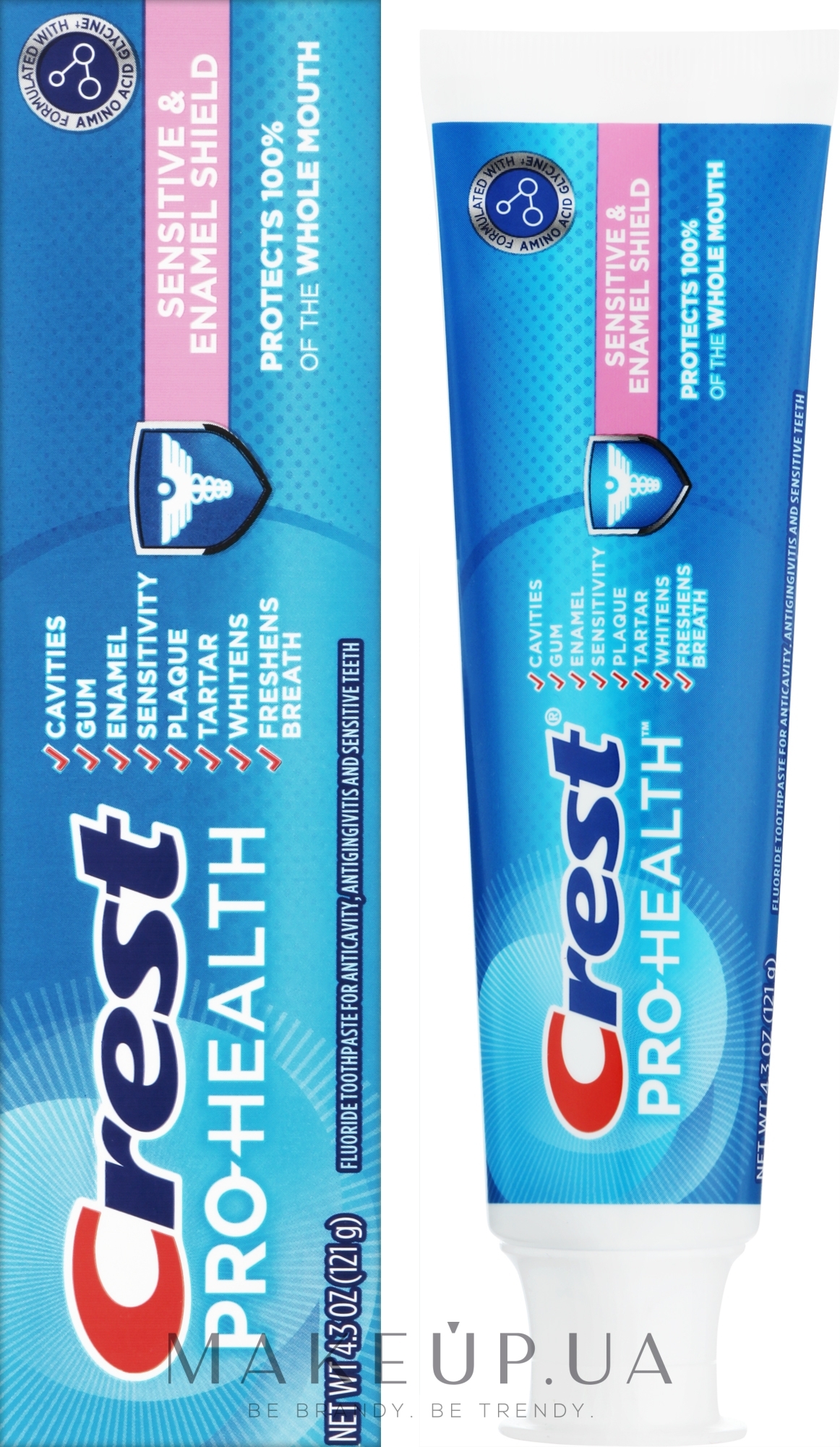 Отбеливающая зубная паста + защита эмали - Crest Pro-Health Sensitive + Enamel Shield Smooth Mint  — фото 121g
