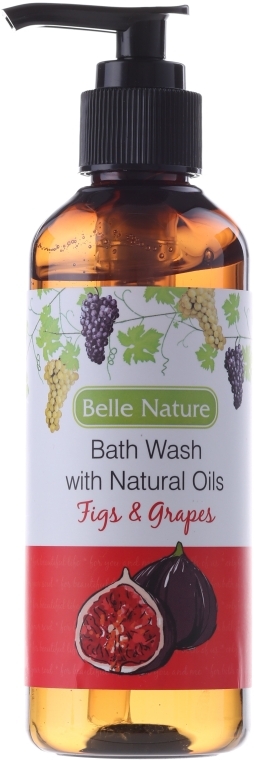 Гель для душу з ароматом інжиру і винограду - Belle Nature Figs & Grapes Bath Wash — фото N1