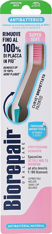 Зубная щетка "Совершенная чистка"для защиты десен, ультрамягкая, бирюзовая - Biorepair Super Soft