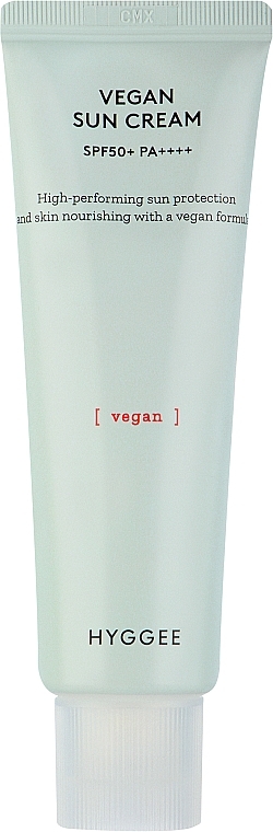 Солнцезащитный крем веганский - Hyggee Vegan Sun Cream SPF50+ PA ++++