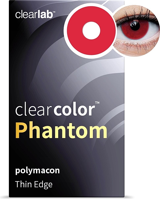Кольорові контактні лінзи "Red Vampire", 2 шт - Clearlab ClearColor Phantom — фото N1