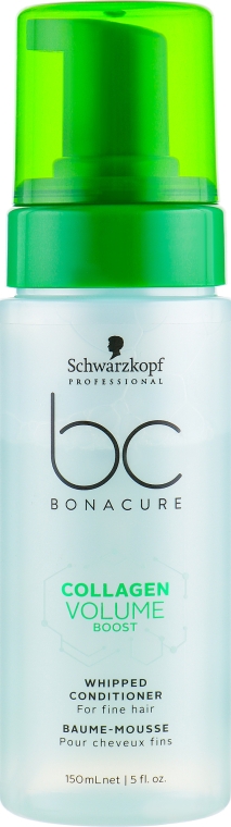 Кондиціонер-мус для надання розкішного об'єму - Schwarzkopf Professional BC Bonacure Collagen Volume Boost Whipped Conditioner