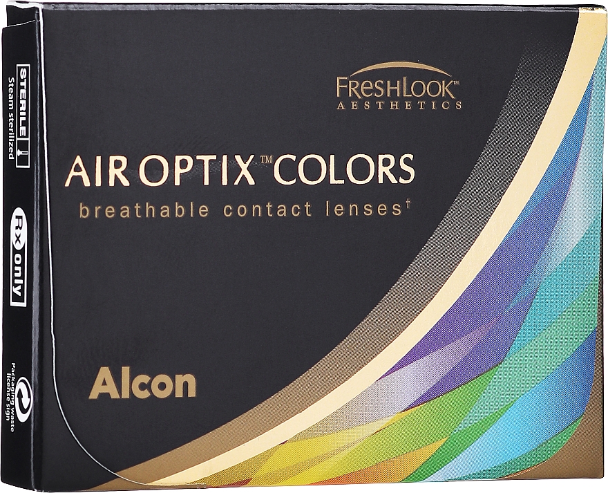 Цветные контактные линзы, 2 шт., gemstone green - Alcon Air Optix Colors — фото N1