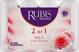 Парфумерія, косметика Мило "Молоко й рожева квітка" - Rubis Care Milk & Pink Flower Beauty Bar