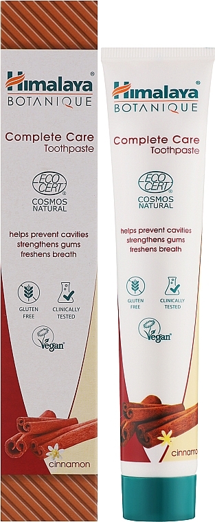 Органическая зубная паста с корицей - Himalaya Herbals Botanique Complete Care Toothpaste Simply Cinnamon — фото N2