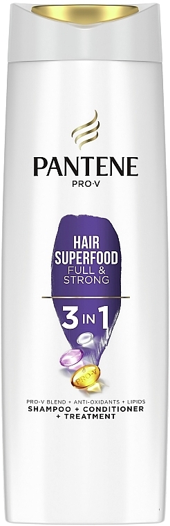 Шампунь для волос 3 в 1 - Pantene Pro-V Superfood Shampoo — фото N2