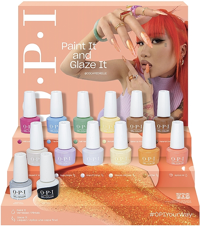 Набор - OPI GelColor Spring 2024 Your Way Collection (gel/polish/12x15ml + base/coat/15ml + top/coat/15ml) — фото N1